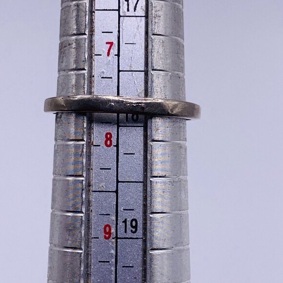 Large Clear Oval Silver Tone Ring 7.75 - Picture 6 of 6